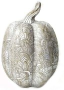Διακοσμητική Κολοκύθα VRE120K4 25cm Silver Espiel Polyresin