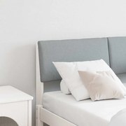 vidaXL Ταπετσαρισμένο κεφαλάρι Ανοιχτό γκρι 120 cm