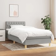 ΚΡΕΒΑΤΙ BOXSPRING ΜΕ ΣΤΡΩΜΑ ΑΝΟΙΧΤΟ ΓΚΡΙ 90X200 ΕΚ. ΥΦΑΣΜΑΤΙΝΟ 3140825