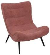 Πολυθρόνα-μπερζέρα Silla μπουκλέ ύφασμα σε σάπιο μήλο απόχρωση 97x80x100εκ 97x80x100 εκ.