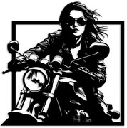 Διακοσμητικό Τοίχου Rider 891TNL3684 52x54cm Black Wallity Μέταλλο