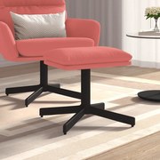 Υποπόδιο Ροζ 60x60x36 εκ. Βελούδινο 341630