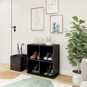 vidaXL Παπουτσοθήκη Χολ Γυαλ. Γκρι 105 x 35,5 x 70 εκ από Μοριοσανίδα