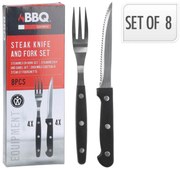 Σετ Μαχαιροπίρουνα μπριζόλας BBQ - 8 τεμάχια