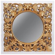 Καθρέφτης Επιτοιχιος Πολυρεζίν Χρυσό 90x90x4cm 751-12053 Estheti-751-12053-Χρυσό 751-12053