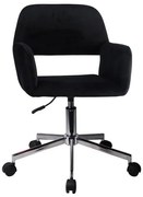 Καρέκλα Γραφείου ArteLibre KLOI Μαύρο Βελούδο 37x42x78-90cm-14230032