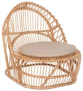 Καρέκλα - Πολυθρόνα ENTROPY C9840.01 Φυσικό Rattan με Εκρού Μαξιλάρι 80x97x85Υεκ. 80x97x85 εκ.