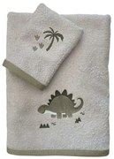 Πετσέτες Βρεφικές Κεντητές 4937 (Σετ 2τμχ) Beige-Olive Das Home Σετ Πετσέτες 70x140cm 100% Βαμβάκι