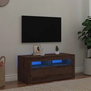 vidaXL Έπιπλο Τηλεόρασης με LED Αρτισιανή Δρυς 90x35x40 εκ Επεξ.Ξύλο