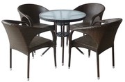 Σετ τραπεζαρίας 5 τμχ. 290-4125В, 75x75 εκ., Genomax Genom1219921128