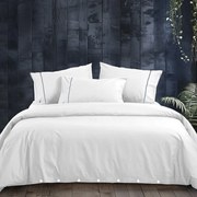 Παπλωματοθήκη Nau Wave Solid (Σετ 3τμχ) White Nautica Υπέρδιπλo 240x220cm 100% Βαμβάκι