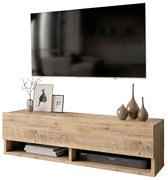 Έπιπλο τηλεόρασης επιτοίχιο Roscoe pakoworld oak 100x31,5x29,5εκ