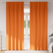 vidaXL Κουρτίνες 2 pcs Φωτεινό Πορτοκάλι 225 x 140 εκ. Πολυεστέρας