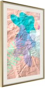 Αφίσα - Colourful Camouflage (Peach) - 40x60 - Χρυσό - Με πασπαρτού