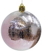 Χριστουγεννιάτικη Μπάλα Ροζ 8cm 237410