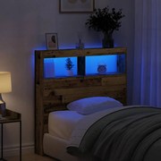 vidaXL Κεφαλάρι με Αποθηκευτικό Χώρο &amp; LED 100x17x102 εκ.