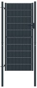 vidaXL Πόρτα Περίφραξης Ανθρακί 100 x 164 εκ. από PVC / Ατσάλι