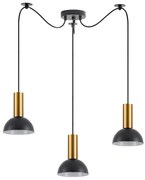 SE21-GM-4-BL3-MS3 ADEPT TUBE Gold Matt Pendant Black Metal Shade+