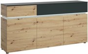 Μπουφές Glimmer 3D2S-Fusiko-Mavro - 180.50Χ40.00Χ90.10cm