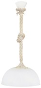 Φωτιστικό Οροφής Μονόφωτο Heronia Macrame Sfera/30 31-1058 Rope/White