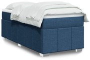 vidaXL Κρεβάτι Boxspring με Στρώμα Μπλε 100 x 200 εκ. Υφασμάτινο