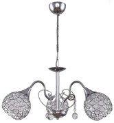 Κρεμαστό Φωτιστικό Οροφής Dagobert E27 Μεταλλικό Τρίφωτο Ασημί 53x53x61εκ GP030-0019,1 Megapap-GP030-0019,1-Ασημί GP030-0019,1