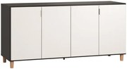 Μπουφές Simple-Μαύρο - Λευκό - 160.00Χ45.00Χ77.50cm