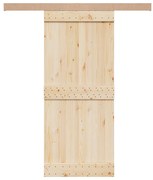 vidaXL Κιτ υλικού συρόμενης πόρτας 183 cm Κράμα αλουμινίου Sliver