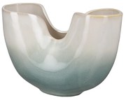 Βάζο ArteLibre Μπεζ-Τιρκουάζ Κεραμικό 7x19x13cm
