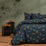 Σετ Σεντόνια Βαμβακερά Μονά 170x270εκ. Interstellar Blue Kids Line Melinen 20004372