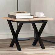 vidaXL Τραπεζάκι Σαλονιού Πλαίσιο Χ 50x50x35εκ Μασίφ Πεύκο/Ατσάλι