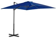vidaXL Ομπρέλα Κρεμαστή Αζούρ Μπλε 250 x 250 εκ. με Ιστό Αλουμινίου