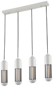 ΚΡΕΜΑΣΤΟ Φ/Σ 4ΧΕ27 ΛΕΥΚΟ ΜΕΤΑΛΛΙΚΟ 65X8XH120CM LAB ACA HM174P65WH