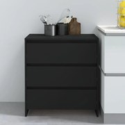 Μπουφές Μαύρος 70x41x75 εκ. από Επεξεργασμένο Ξύλο 809747