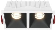 Χωνευτό Σποτ Οροφής Alfa LED 20W 3000K Διπλό Μαύρο-Λευκό DL043-02-10W3K-D-SQ-WB MAYTONI-DL043-02-10W3K-D-SQ-WB-Μαύρο-Λευκό DL043-02-10W3K-D-SQ-WB