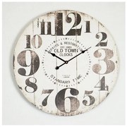 Ρολόι Τοίχου Ξύλο Εκρού-καφέ 58.2x4.3x58.2 753-13028 Estheti-753-13028-Μπεζ 753-13028