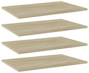vidaXL Ράφια Βιβλιοθήκης 4 τεμ. Sonoma Δρυς 60x40x1,5 εκ. Επεξ. Ξύλο