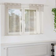 vidaXL Κουρτίνες με κουρτίνες 2 pcs Άμμος 140 x 140 εκ. Πολυεστέρας