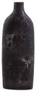 Βάζο Διακοσμητικό Siso Oki 0630019 (18x13x50cm) Black Spot Silver Clay/Tera Soulworks Πηλός