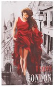 Πίνακας Καμβάς London Woman 120x70x2.5 Εκ.