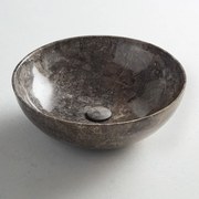 Fossil Cireo Marble MR45-410 Επιτραπέζιος Μαρμάρινος Νιπτήρας Grey Ø45 εκ.