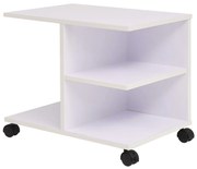 vidaXL Ραφιέρα με Ρόδες Λευκή 50 x 35 x 42 εκ.