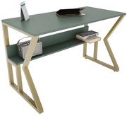 Γραφείο Wake 875ZNA4577 120x60x72,8cm Green-Gold