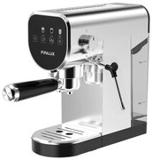 Finlux FEM-1855 Μηχανή Espresso 1360W Πίεσης 20bar, Inox/Μαύρο