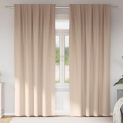 vidaXL Κουρτίνες με κουρτίνες 2 pcs Taupe 225 x 140 εκ. Πολυεστέρας