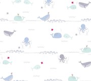 Παιδική Ταπετσαρία Τοίχου Βυθός 381301  0,53cm x 10m