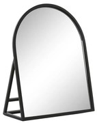 Καθρέφτης με Υποστήριξη Home ESPRIT Μαύρο Κρυστάλλινο Σίδερο 20 x 8,5 x 25 cm