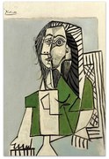 Πίνακας σε καμβά "Seated Woman" Megapap ψηφιακής εκτύπωσης 60x90x3εκ.-GP033-0164