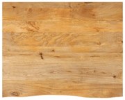 vidaXL Επιφάνεια Τραπεζιού 100x80x2,5 εκ. Live Edge Μασίφ Ξύλο Μάνγκο