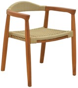 Intrahome Πολυθρόνα Ganny Intrahome teak ξύλο και pe σχοινί σε φυσική απόχρωση 61x58x71εκ | SKU: INTRAPA-451111120